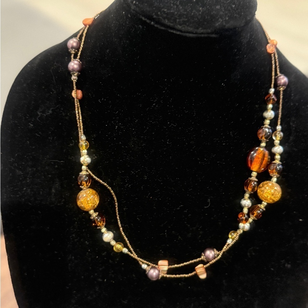 Elegant Multi-Color Beaded Necklace